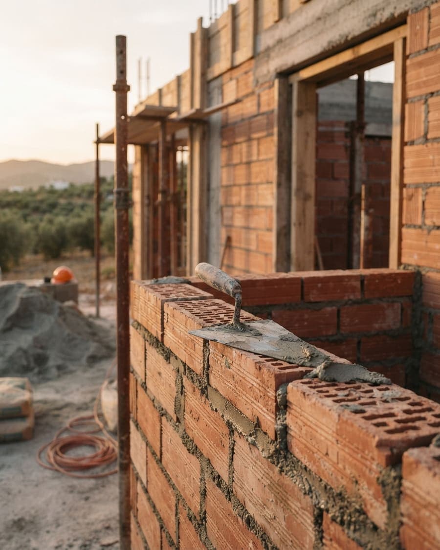 Muro de ladrillo perforado