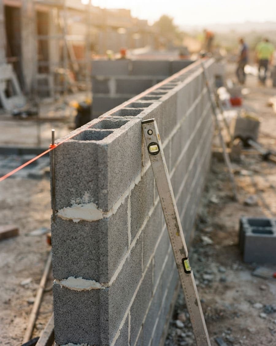 Muro de bloque de hormigón